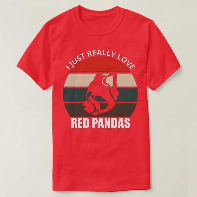 Camiseta Me Encanto Realmente Los Pandas Rojos (Diseño del anverso)