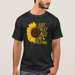 Camiseta Me Encanto Realmente Los Pelícanos Hombres Aves Av