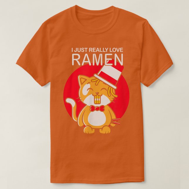 Camiseta Me Encanto Realmente Ramen Cat (Diseño del anverso)