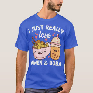 Camiseta Me Encanto Realmente Ramen Y Boba Bubble Tea Kawai