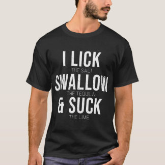 Camiseta Me Encanto Salar Tragar Tequila Suck Lime Funny Ci
