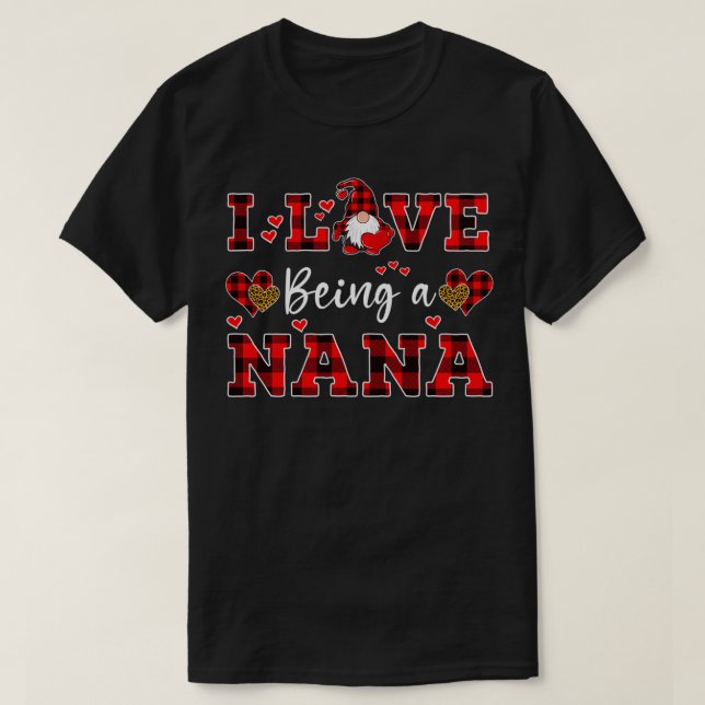Camiseta Me Encanto Ser El día de San Valentín Nana Gnome (Diseño del anverso)