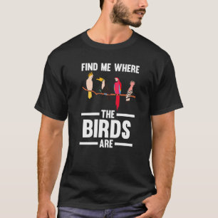 Camiseta me encuentra donde las aves son Birding Birds Prem