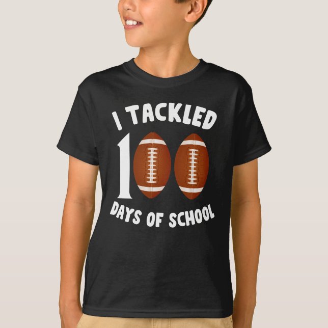 Camiseta me enfrenté a 100 días de fútbol escolar (Anverso)