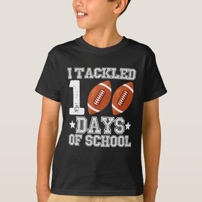 Camiseta Me enfrenté a 100 días de fútbol escolar (Anverso)