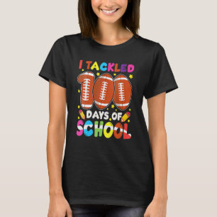 Camiseta Me Enfrenté A 100 Días De Niños De Fútbol Escolar 