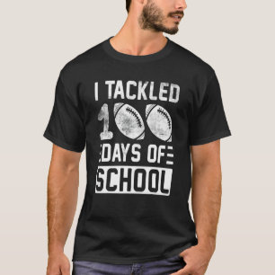 Camiseta Me Enfrenté A 100 Días De Niños De Fútbol Escolare
