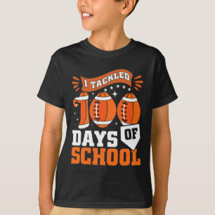 Camiseta Me Enfrenté A 100 Días De Niños De Fútbol Escolare