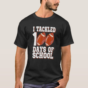 Camiseta Me Enfrenté Al Cien Días De Fútbol Escolar 100 Día
