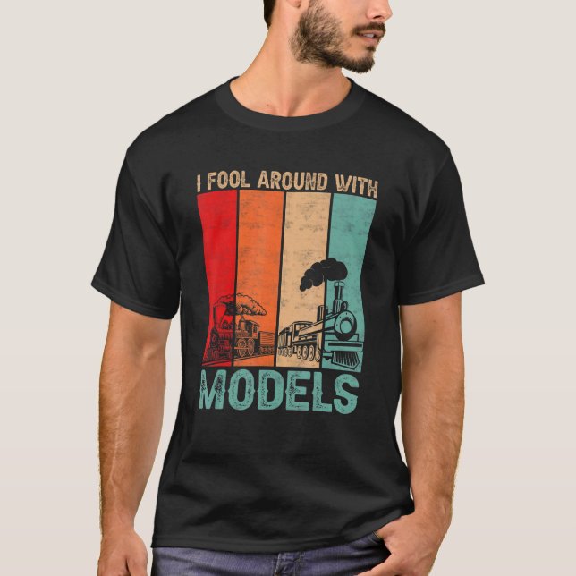 Camiseta Me Engaño Con Modelos De Trainspott De Tren Retro (Anverso)