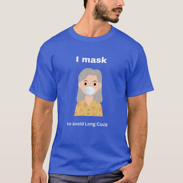 Camiseta Me enmascara para evitar la larga ropa negra de Co (Anverso)