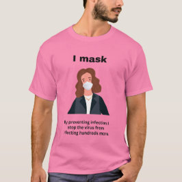 Camiseta Me enmascaro. Prevenir la infección - para la luz