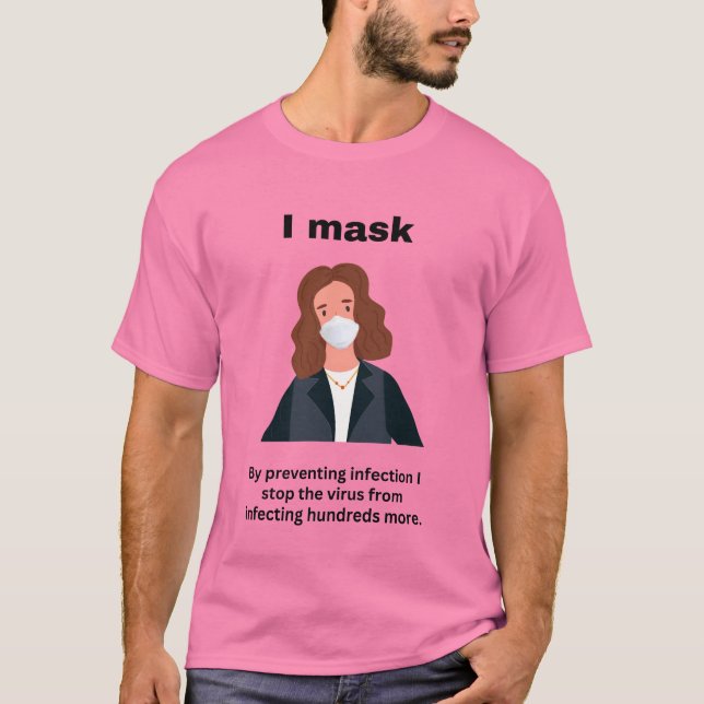 Camiseta Me enmascaro. Prevenir la infección - para la luz (Anverso)