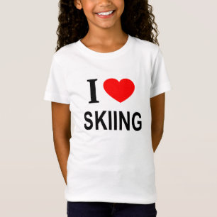 Camiseta Me ❤️ ESQUÍ Me encanta esquiar Me encanta esquiar