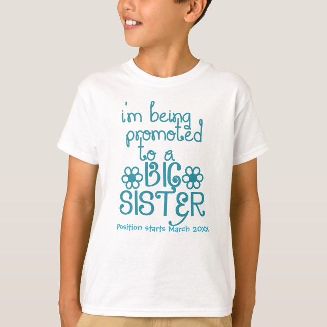 Camiseta Me están promoviendo a una hermana grande (Anverso)