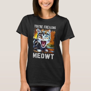 Camiseta Me estás asustando Arte de gato Meme Meow Juego
