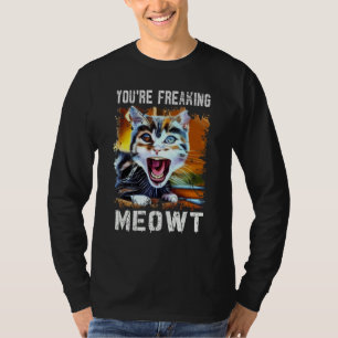 Camiseta Me estás asustando   Arte de gato Meme Meow Juego 