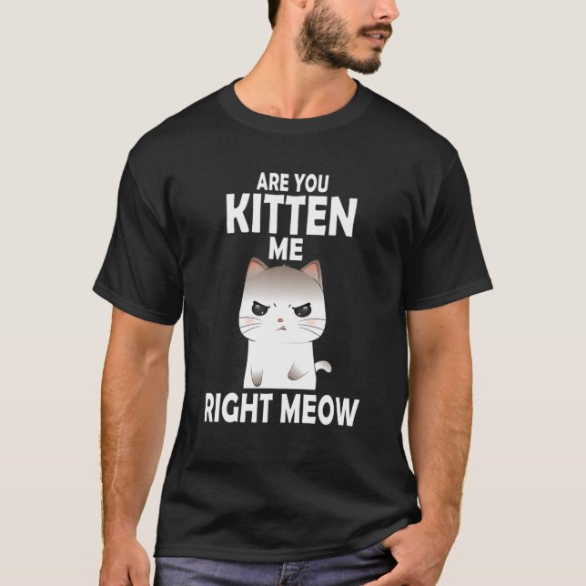 Camiseta ¿Me estás comiendo bien, qué gracioso gato kawaii? (Anverso)