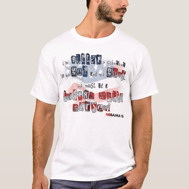 Camiseta Me estoy aferrando amargamente en mi dios y mis (Anverso)