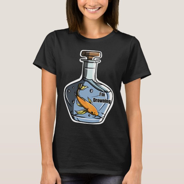 Camiseta Me estoy ahogando, pez (Anverso)