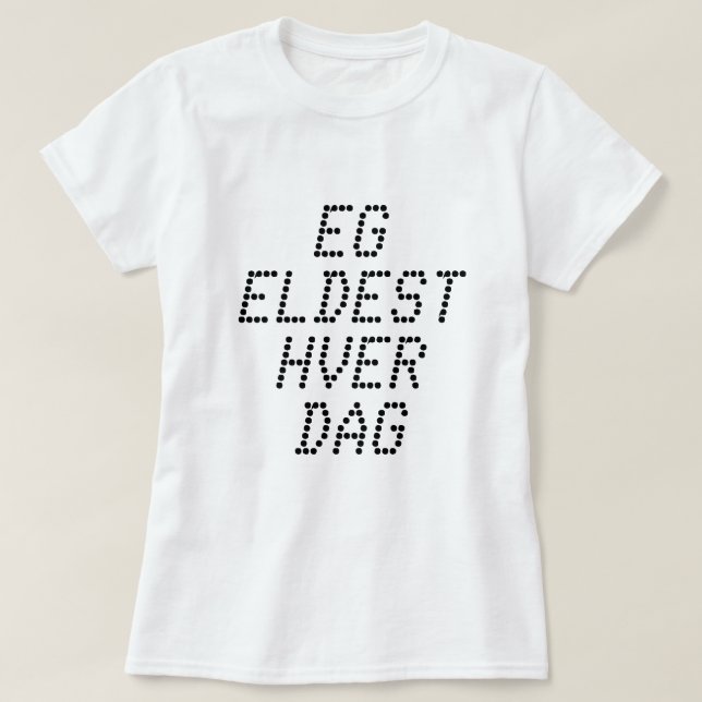 Camiseta Me estoy haciendo mayor cada día, en blanco norueg (Diseño del anverso)