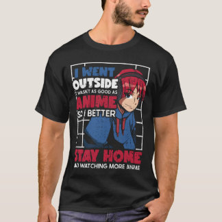 Camiseta Me fui afuera no fue bueno como Anime Anime retro