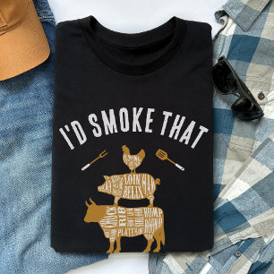 Camiseta Me Fumaría Esa Carne Divertida a la Parrilla Regal