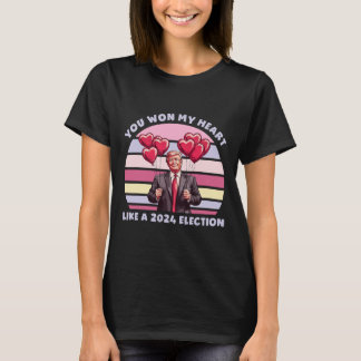 Camiseta Me Ganaste el Corazón Como Una Elección Divertida