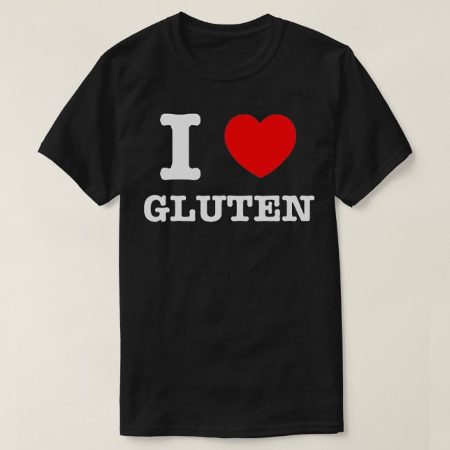 Camiseta Me Gluten el corazón me encanta Gluten  (Diseño del anverso)