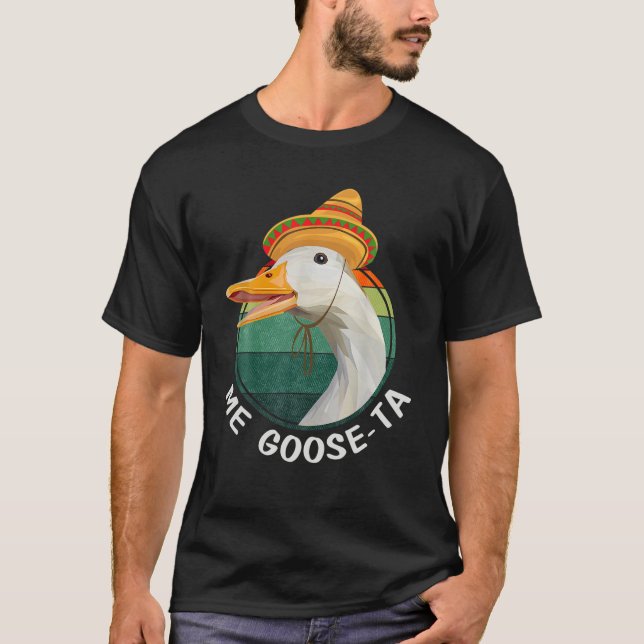 Camiseta Me Goose Ta Funny Mexicano Español Me Gusta Farmer (Anverso)