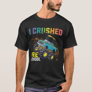 Camiseta Me Gradué de Preescolar con Camión Monstruo Aplast