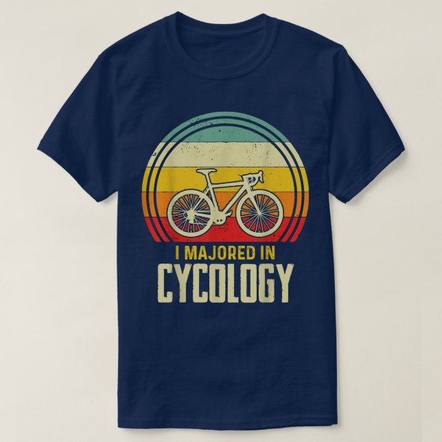 Camiseta Me gradué en ciclismo de montaña por cicología (Diseño del anverso)