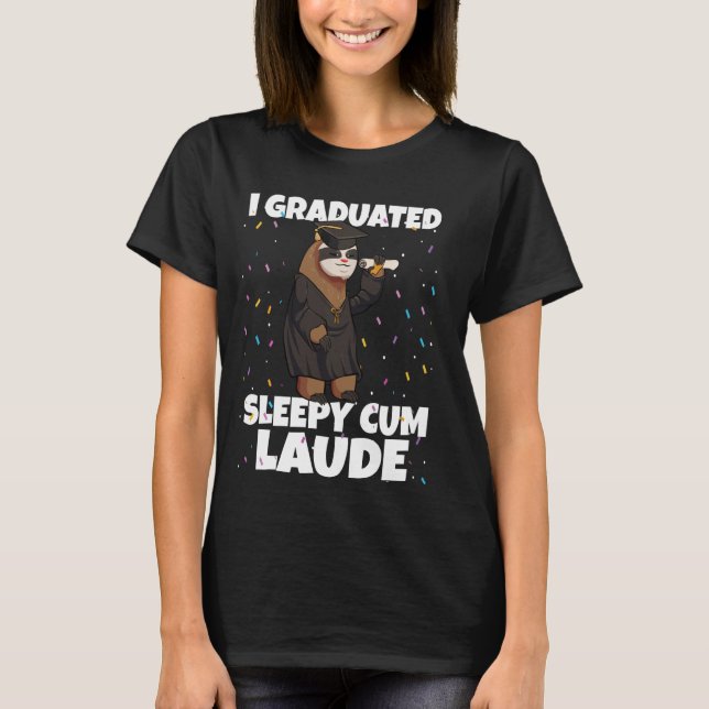 Camiseta Me Gradué Grado Grad Sloth Grad de Cum Laude (Anverso)