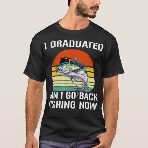 Camiseta me gradué puedo ir a pescar ahora Graduación diver