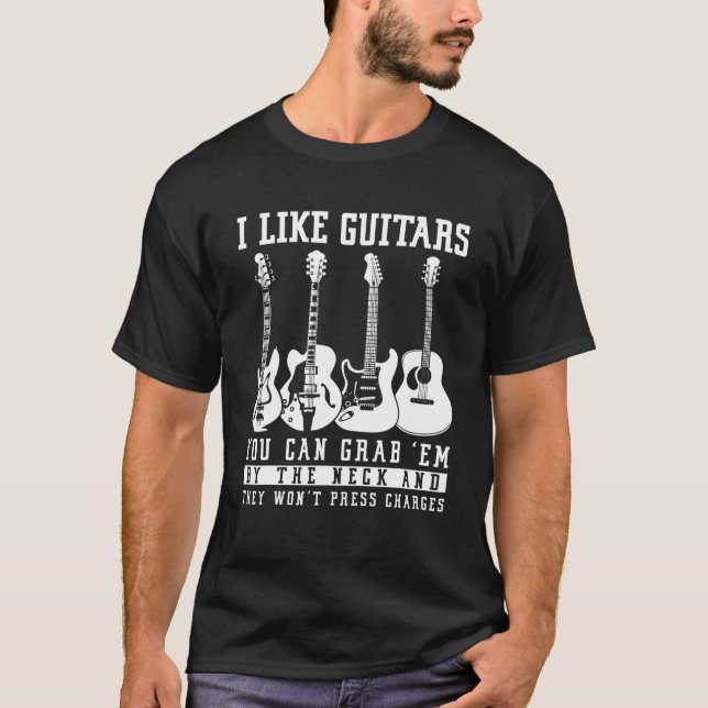 Camiseta Me Guitars Divertido Para Los Hombres, Guitarra Pa (Anverso)