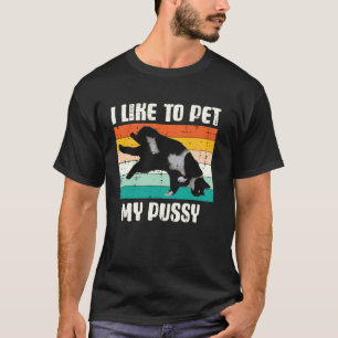 Camiseta Me Gusta Acariciar a Mi Gato Divertido Humor Adult