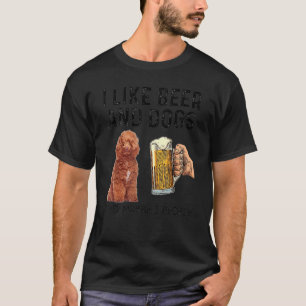 Camiseta Me Gusta Beber Cerveza Y Perros Caniche Y Quizás 3