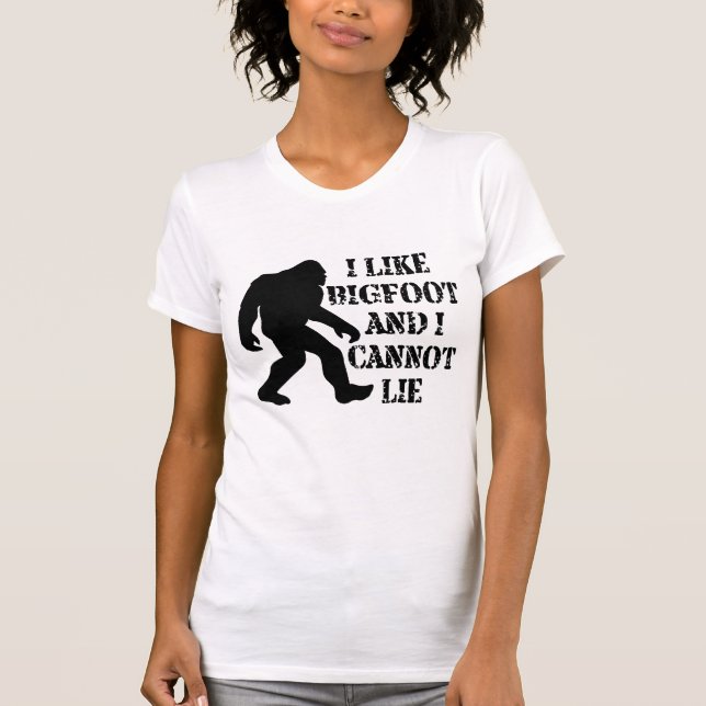 Camiseta Me gusta Bigfoot y no puedo mentir (Anverso)