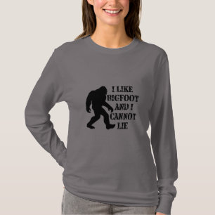 Camiseta Me gusta Bigfoot y no puedo mentir