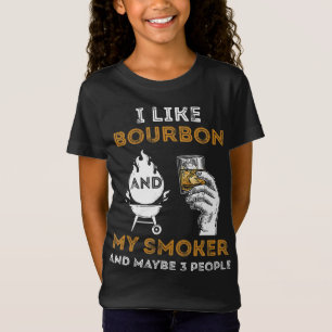 Camiseta Me Gusta Bourbon Mi Fumador Quizá 3 Personas Funny