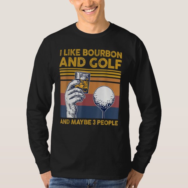 Camiseta Me Gusta Bourbon Y Golfs Y Quizás 3 Personas Diver (Anverso)