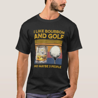 Camiseta Me Gusta Bourbon Y Quizá 3 Personas Golf Wine