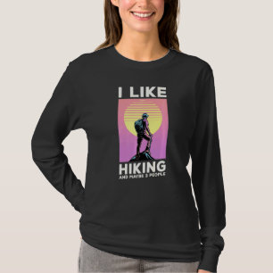 Camiseta Me gusta caminar y quizás 3 personas excursionista