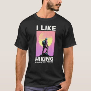 Camiseta Me gusta caminar y quizás 3 personas excursionista