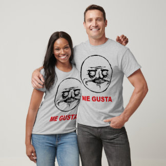 Camiseta me gusta cara rabia meme humor lol rofl