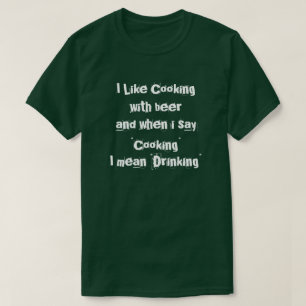 Camiseta Me gusta cocinar con "cerveza"