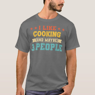 Camiseta me gusta cocinar y quizás 3 personas la cocina div