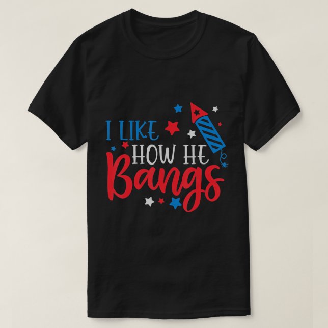 Camiseta Me Gusta Cómo Golpea Fuegos Artificiales El 4 De J (Diseño del anverso)