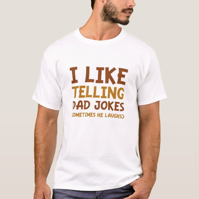 Camiseta Me Gusta Contar Chistes de Papá (Anverso)