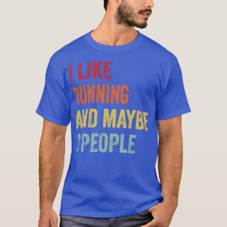 Camiseta Me Gusta Correr A Tal Vez 3 Personas